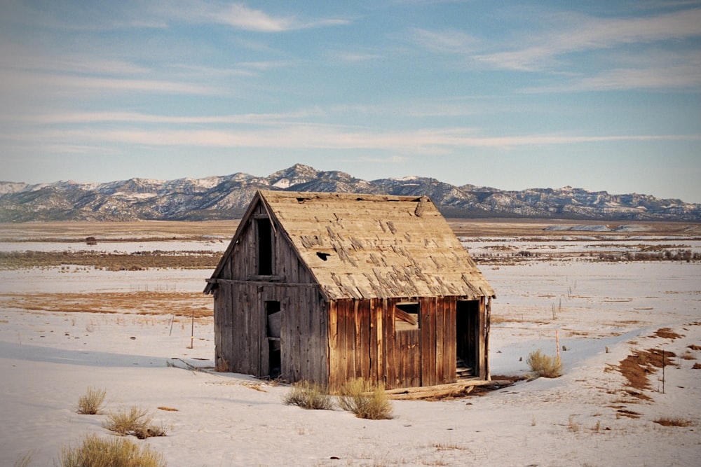 an old shack in the middle of nowhere