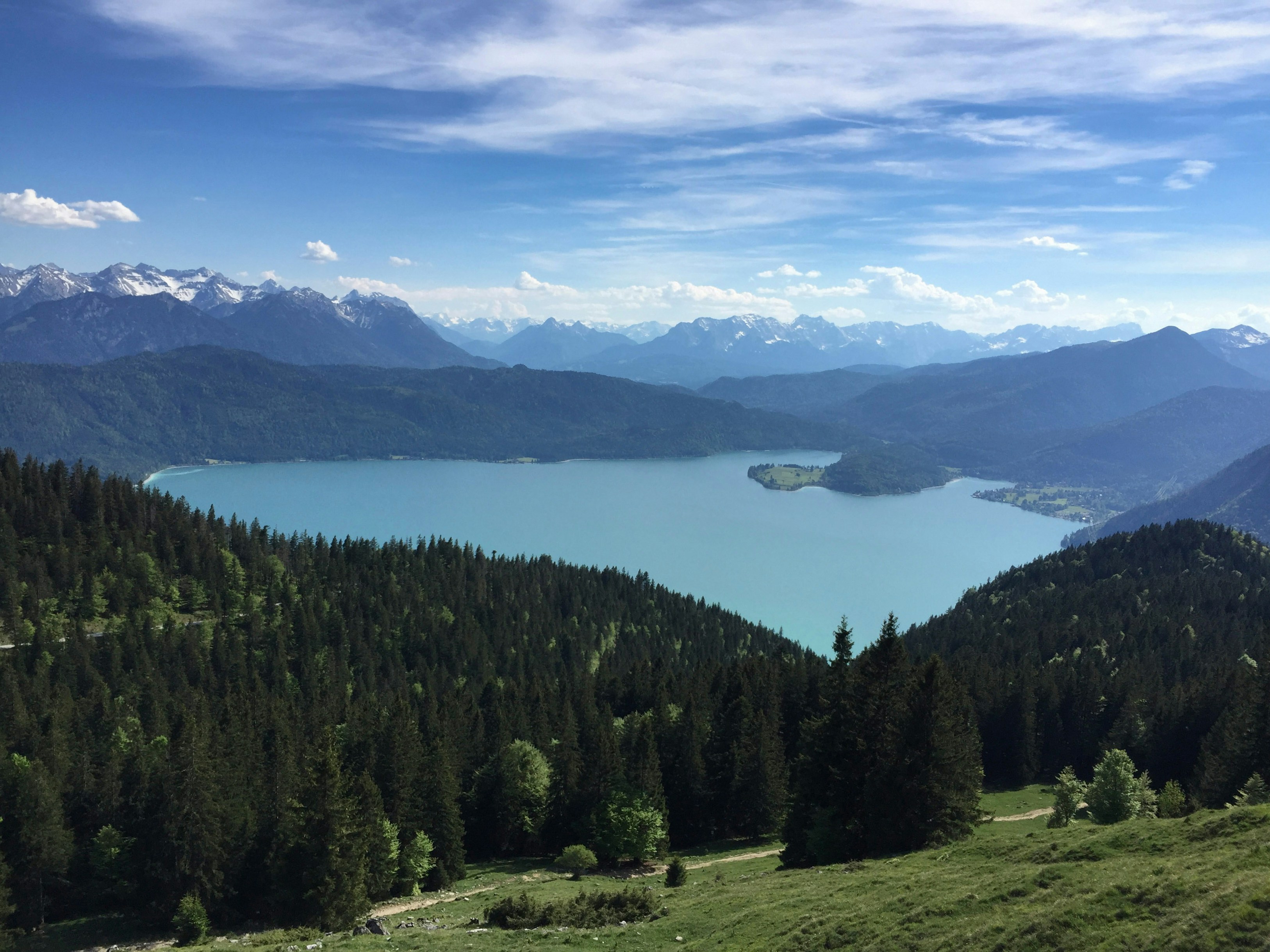 A picturesque view of the mountains in Jachenau, Germany