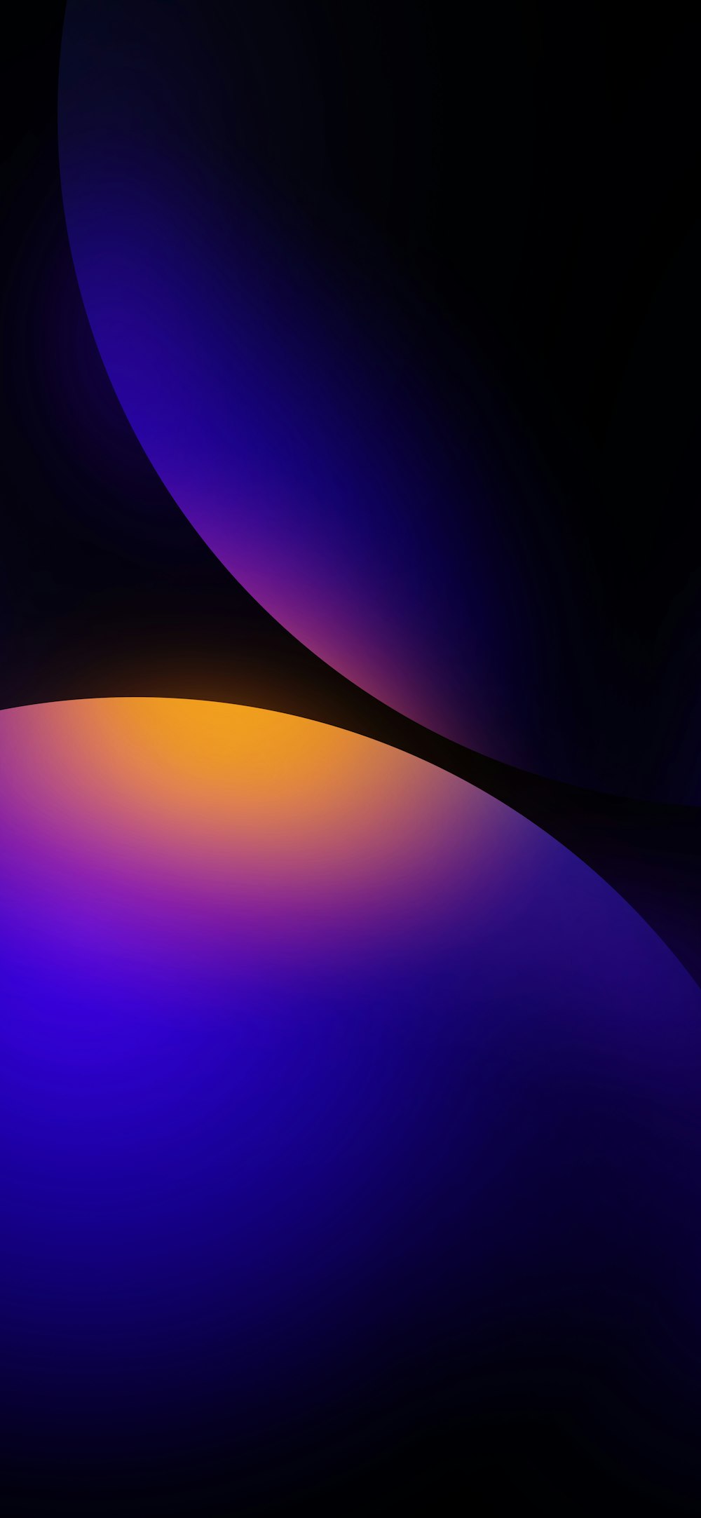ein violetter und oranger Hintergrund mit schwarzem Hintergrund