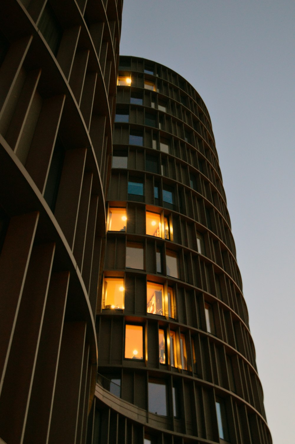 a very tall building with lots of windows