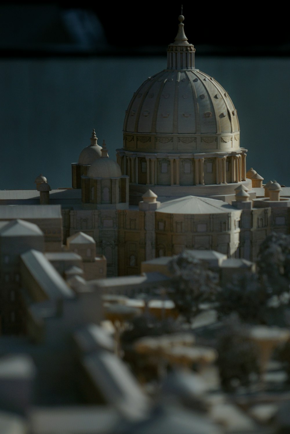 a model of a large building with a dome