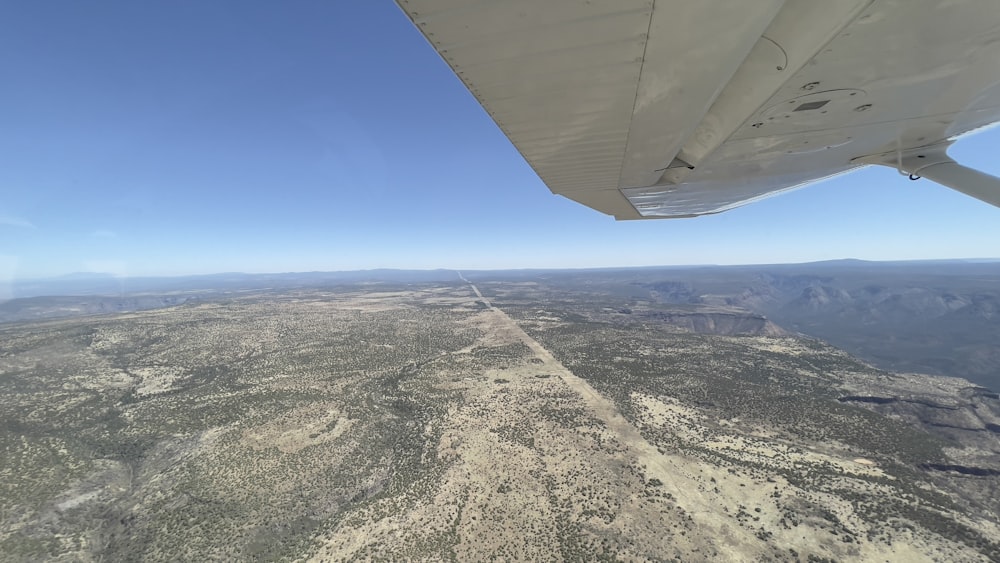 a view of a desert from a plane