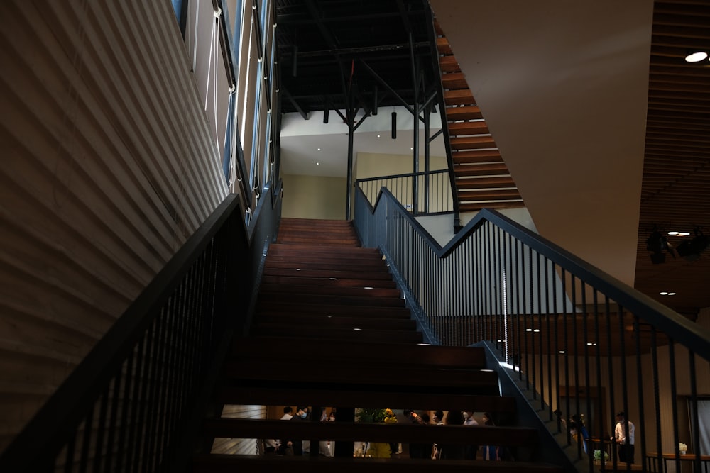 a staircase leading to a second story of a building