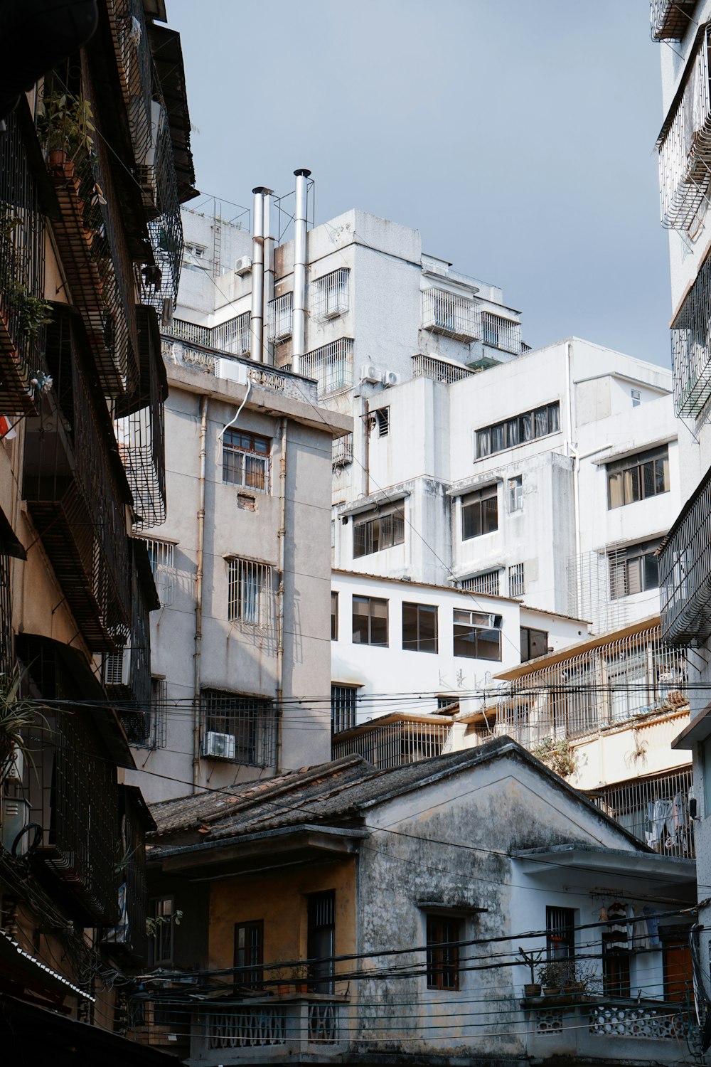 a group of buildings that are next to each other