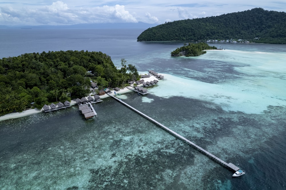 an island in the middle of the ocean