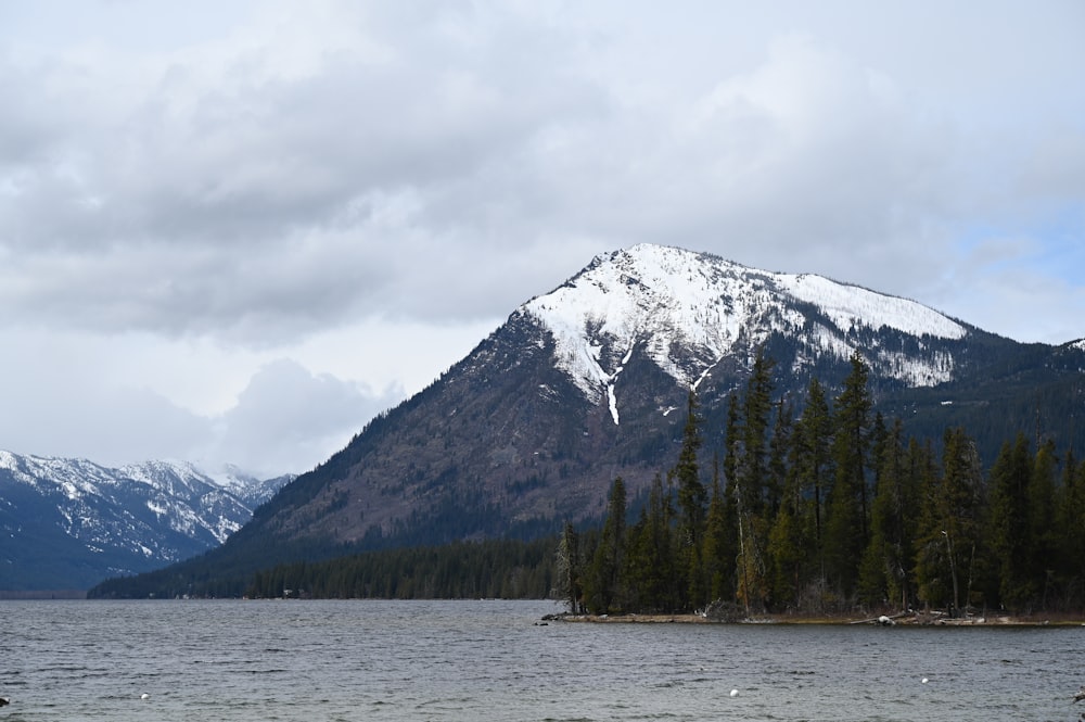 a mountain with snow on the top of it