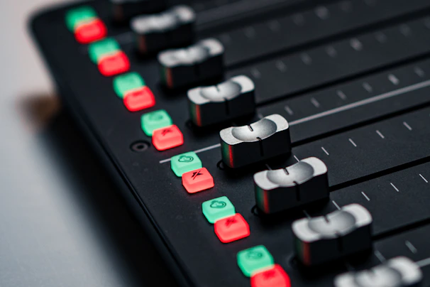 a close up of a control panel with buttons