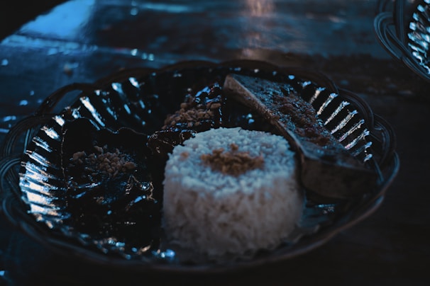a plate of food on a table