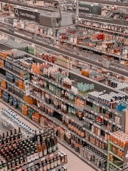 a grocery store filled with lots of bottles of beer
