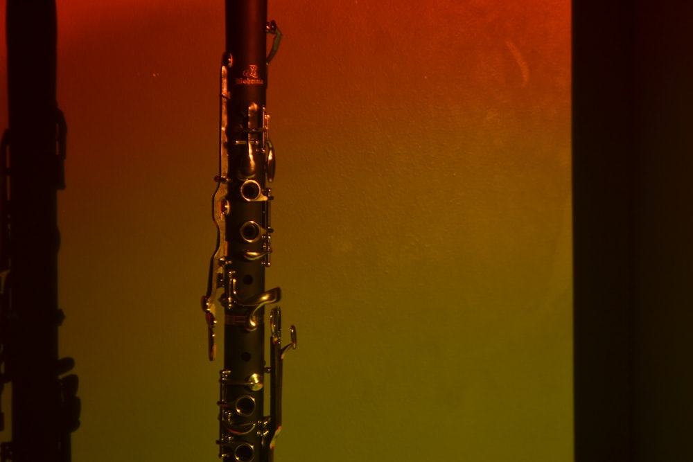 a close up of a flute on a table