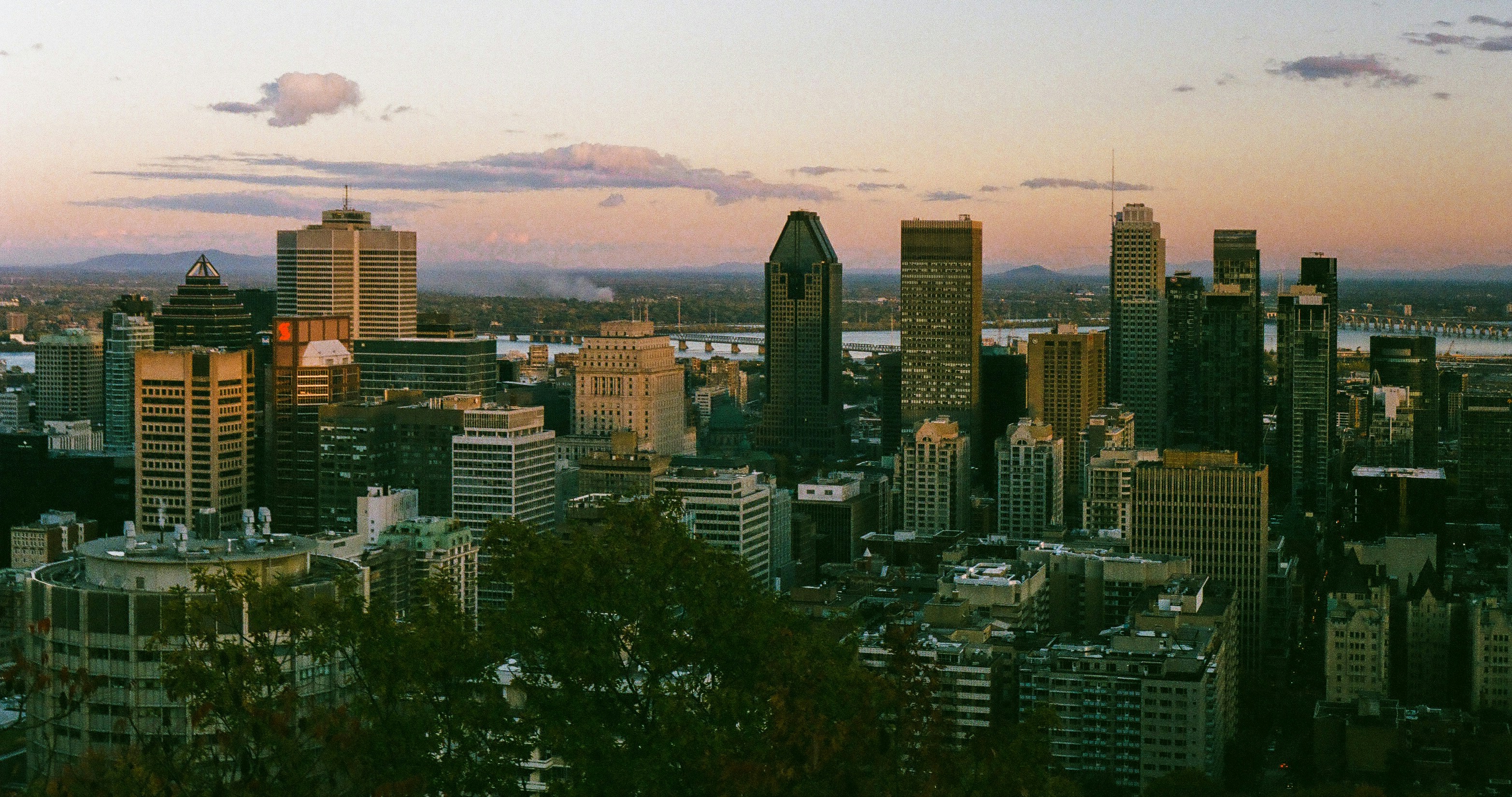 a city with many tall buildings