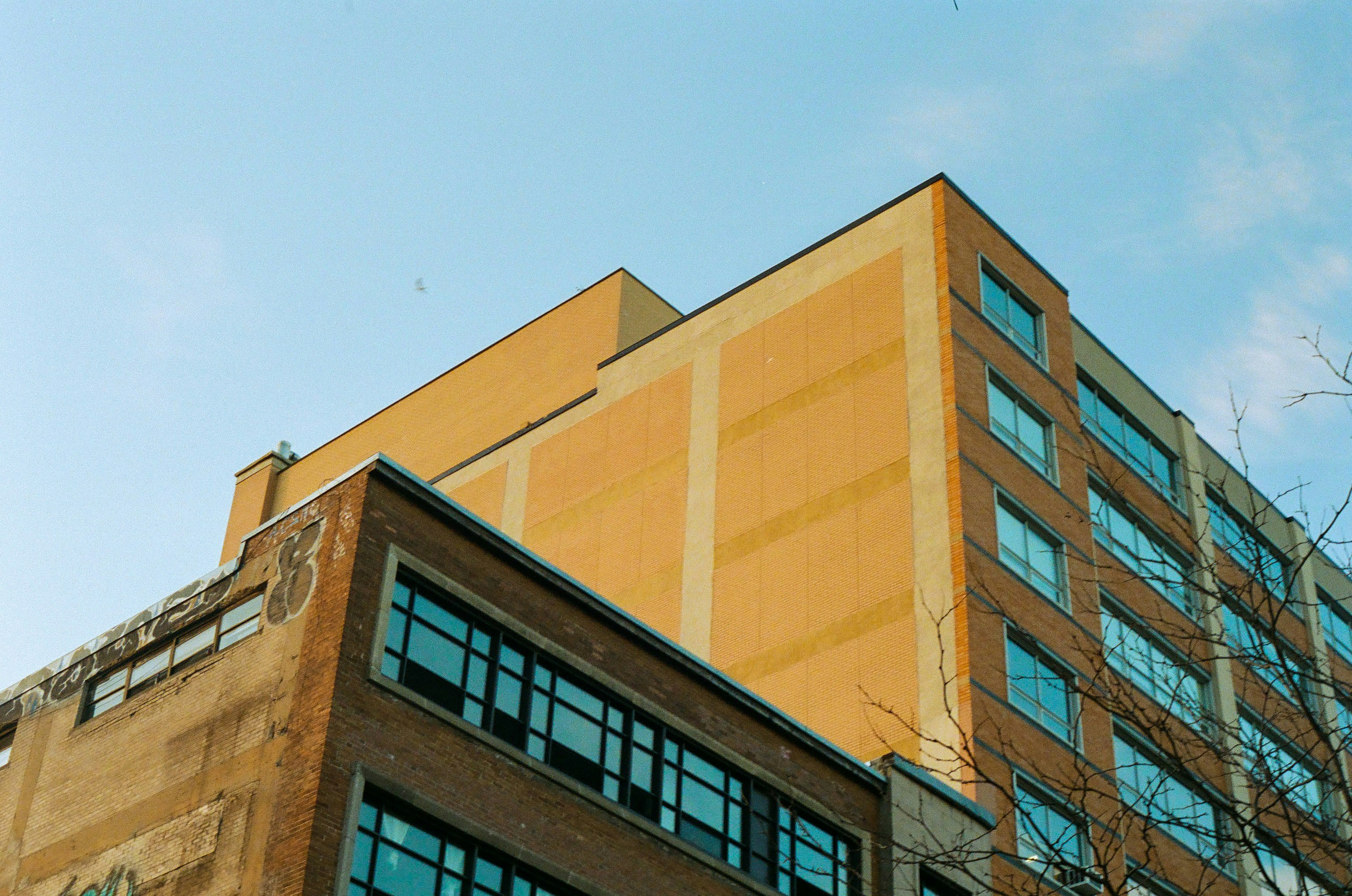 a low angle view of a building