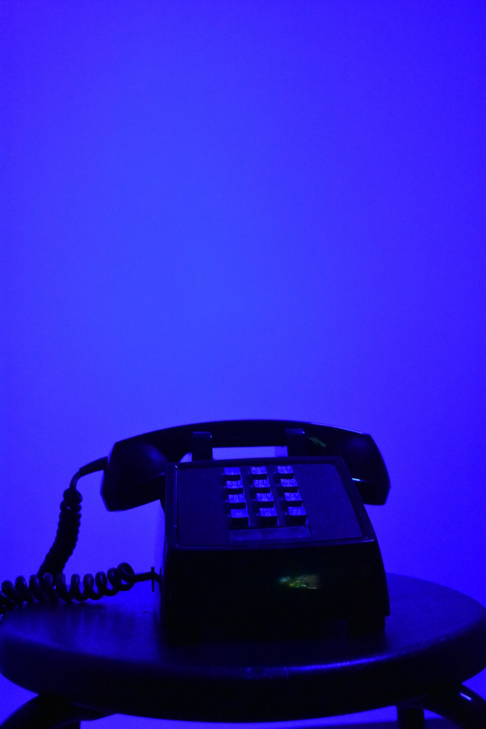 a telephone on a table