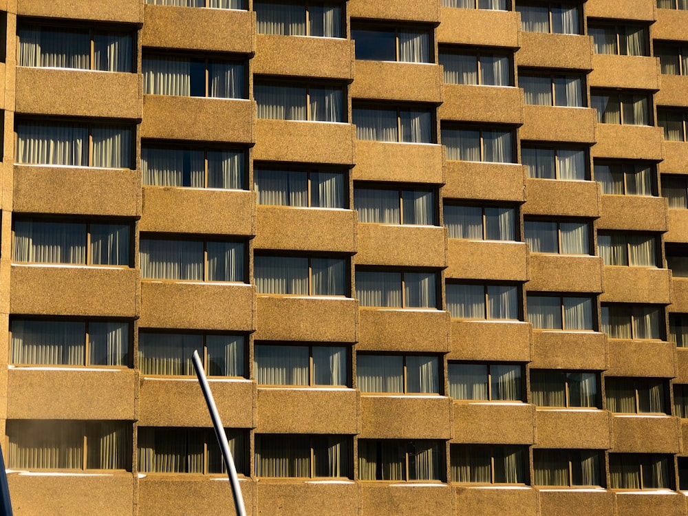 a building with many windows