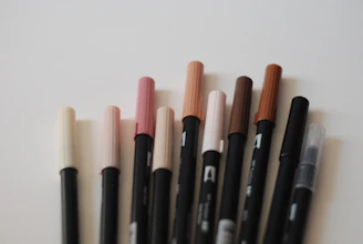 a group of pens