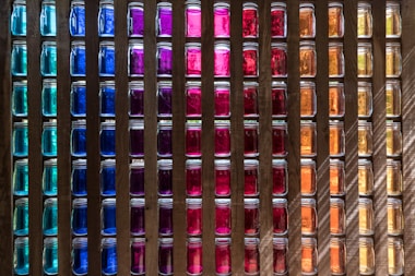 a close up of a colorful background