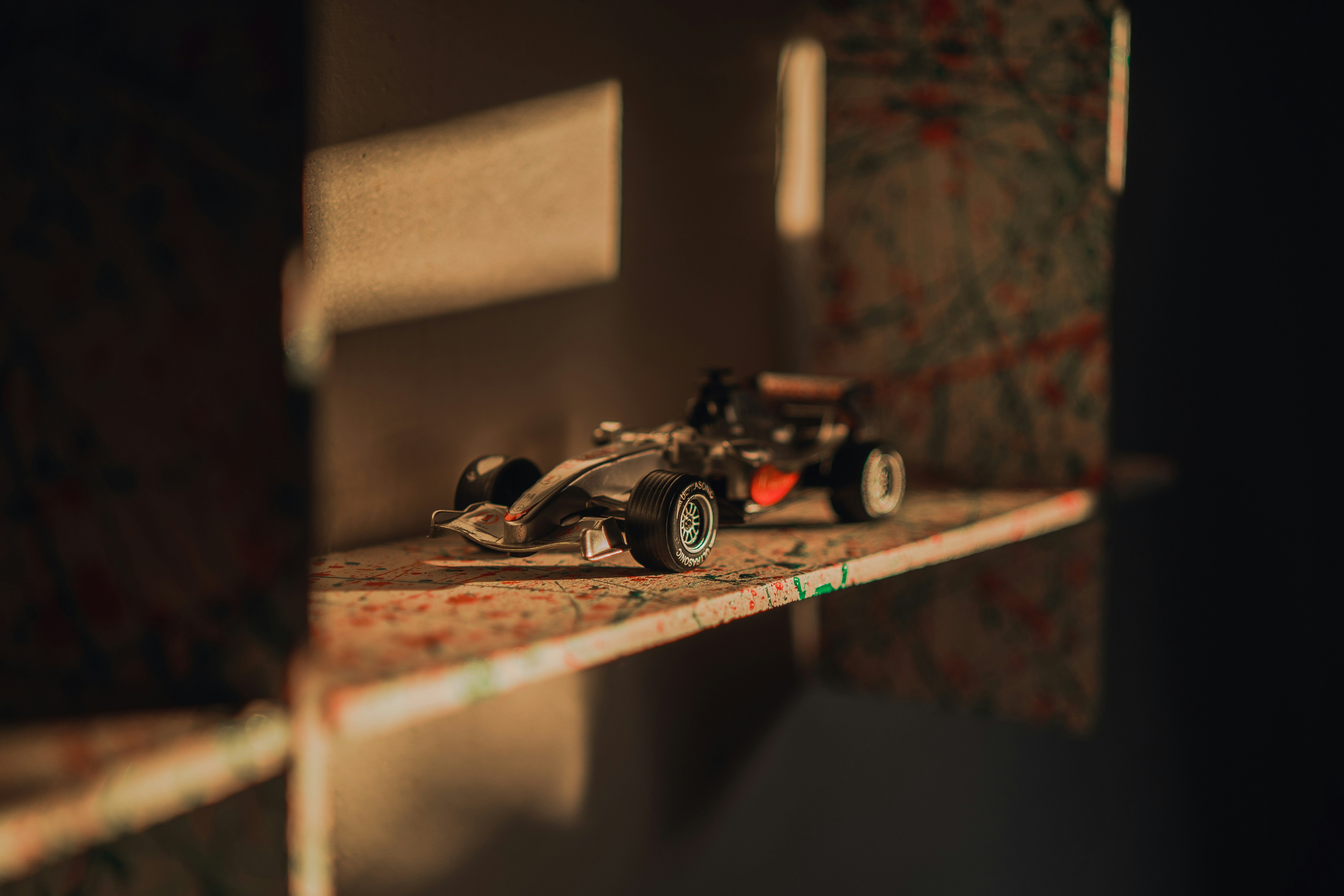 a toy truck on a table