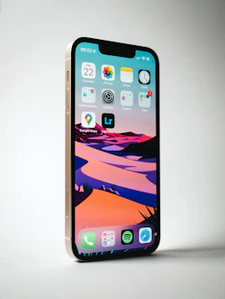 a cell phone with a cracked screen