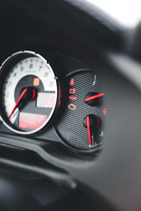 a close up of a car dashboard