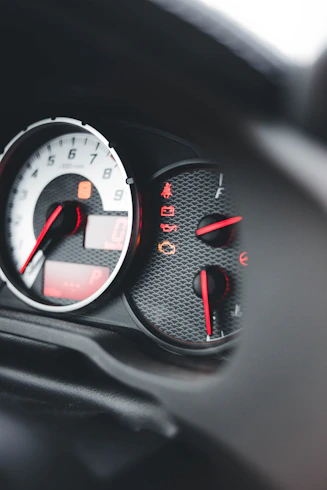 a close up of a car dashboard