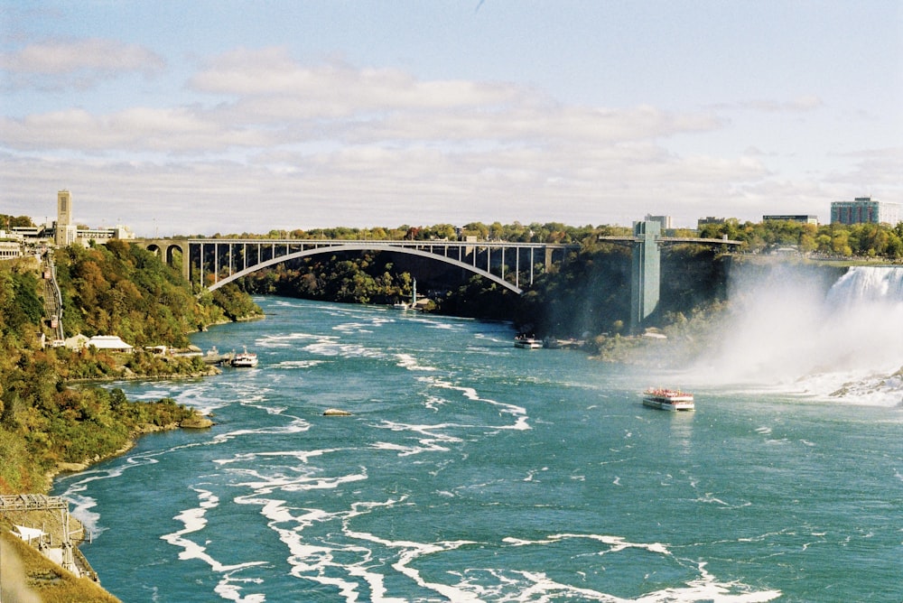 a bridge over a river