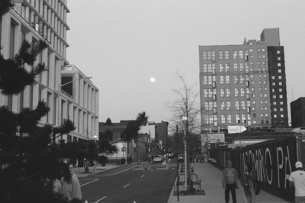 a street with buildings on the side