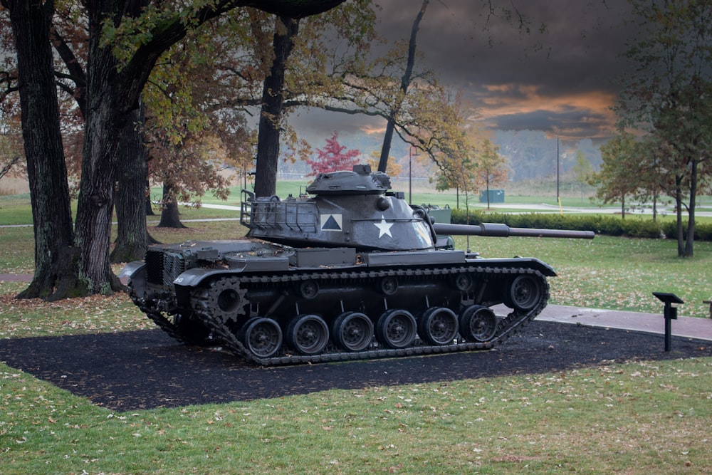 a tank on a road