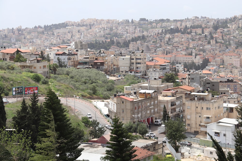 a city with many buildings