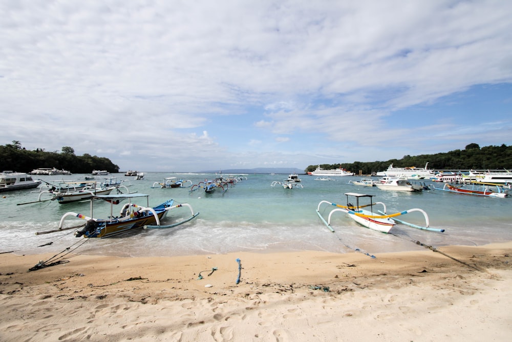 boats on the beach