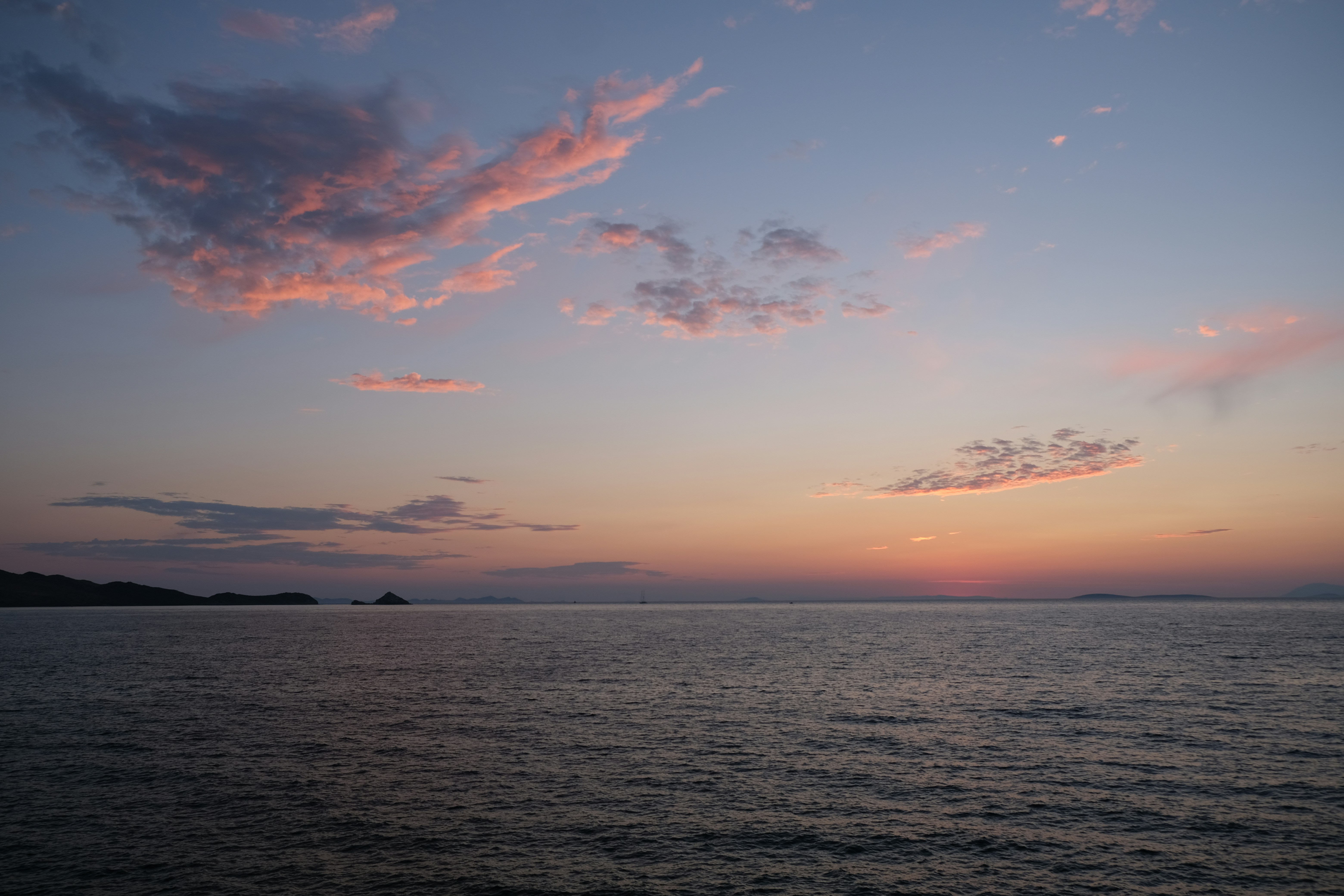 Sailing into the sunset in Bodrum