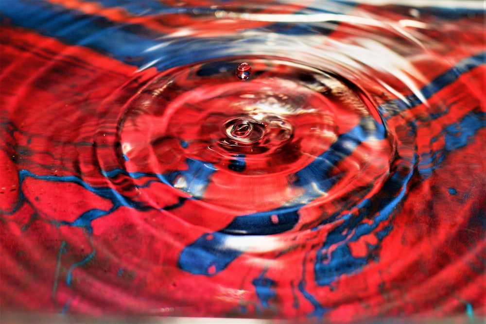 a close-up of a red liquid