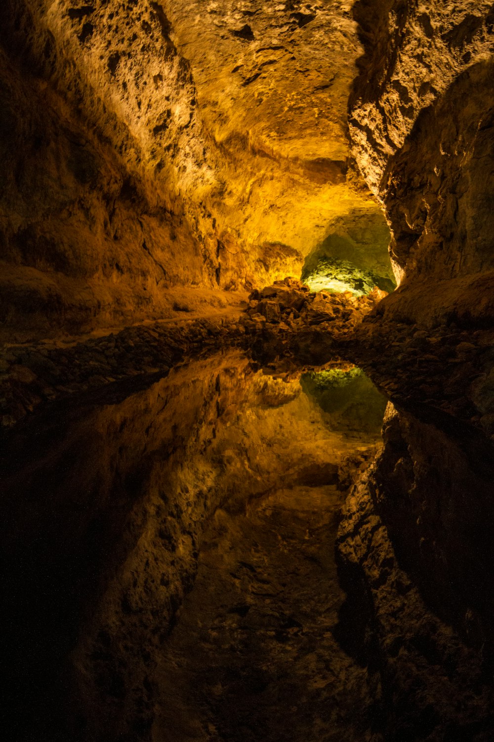 a cave with a large opening