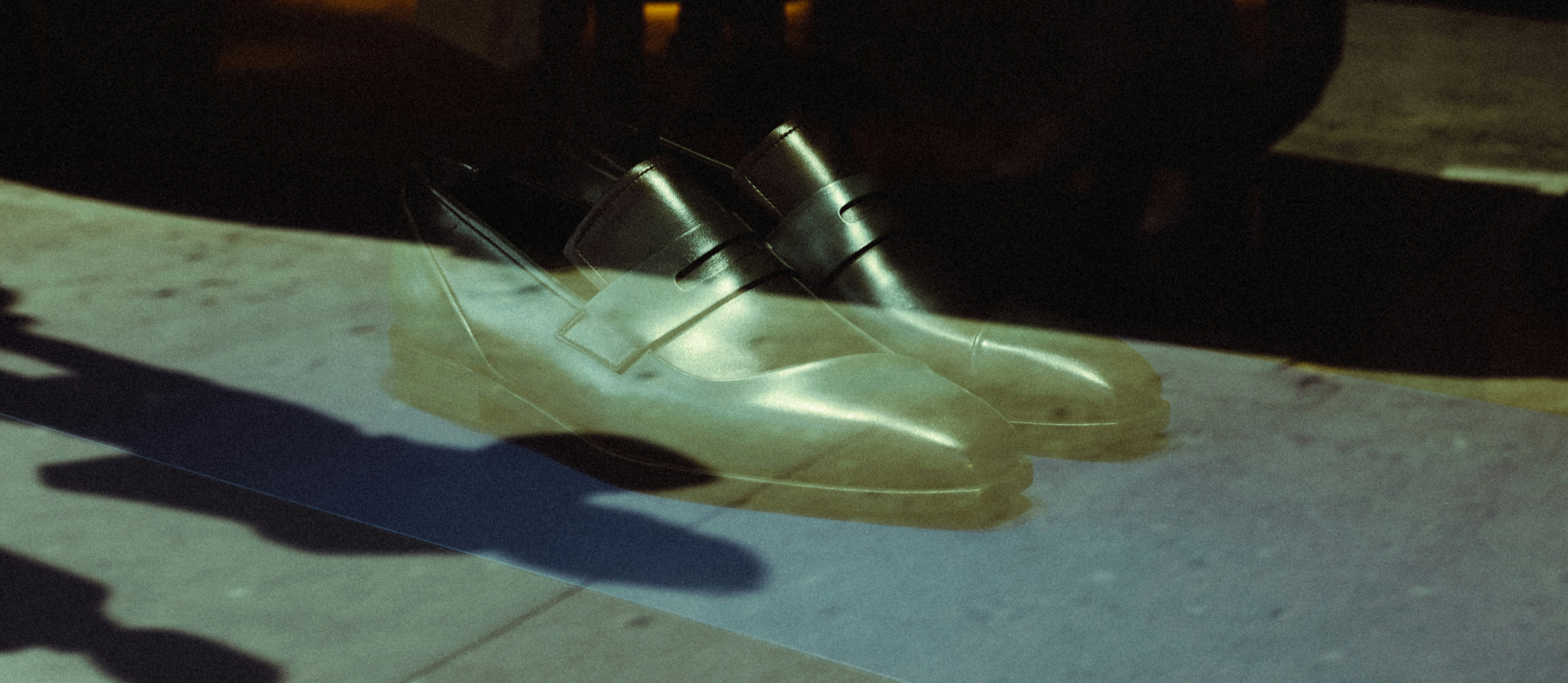 Silver and black metal object