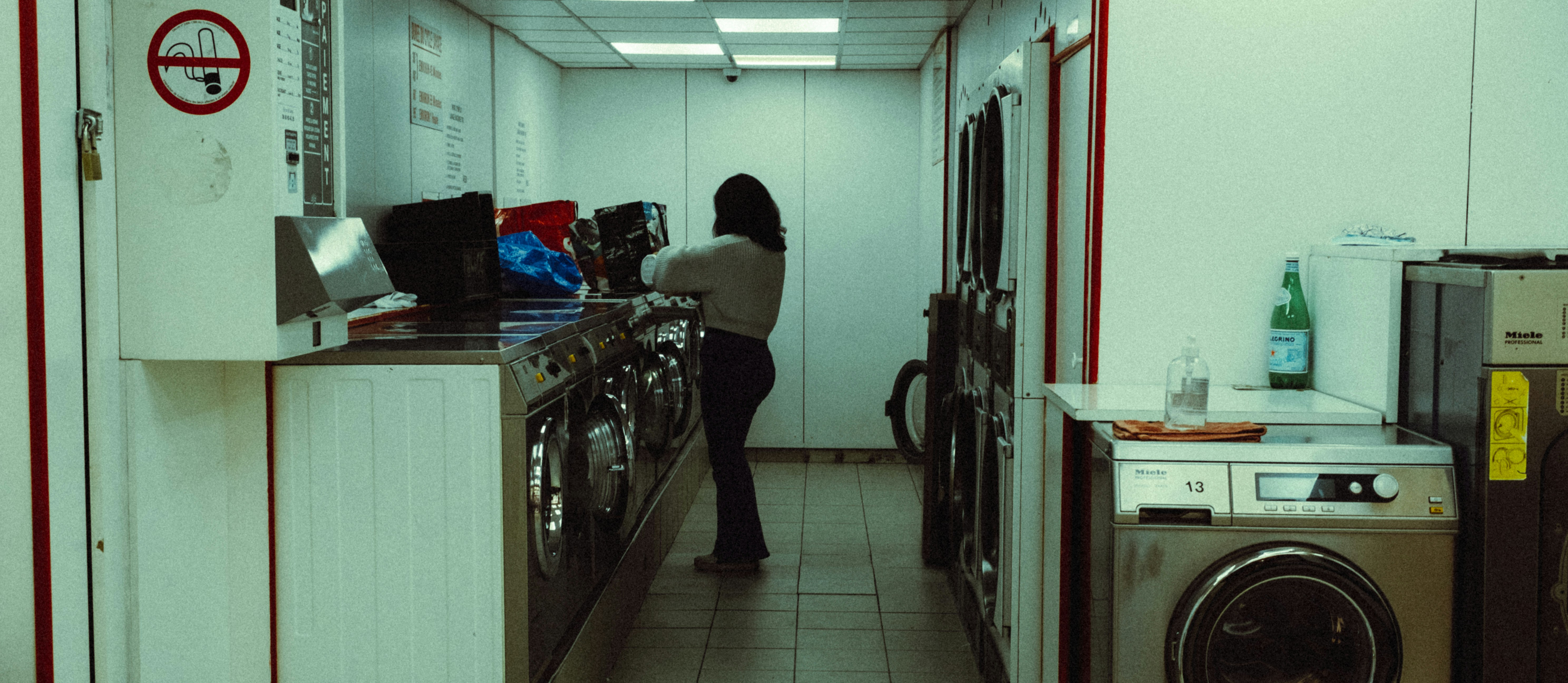a person standing in a room