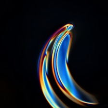 a blue and orange swirl