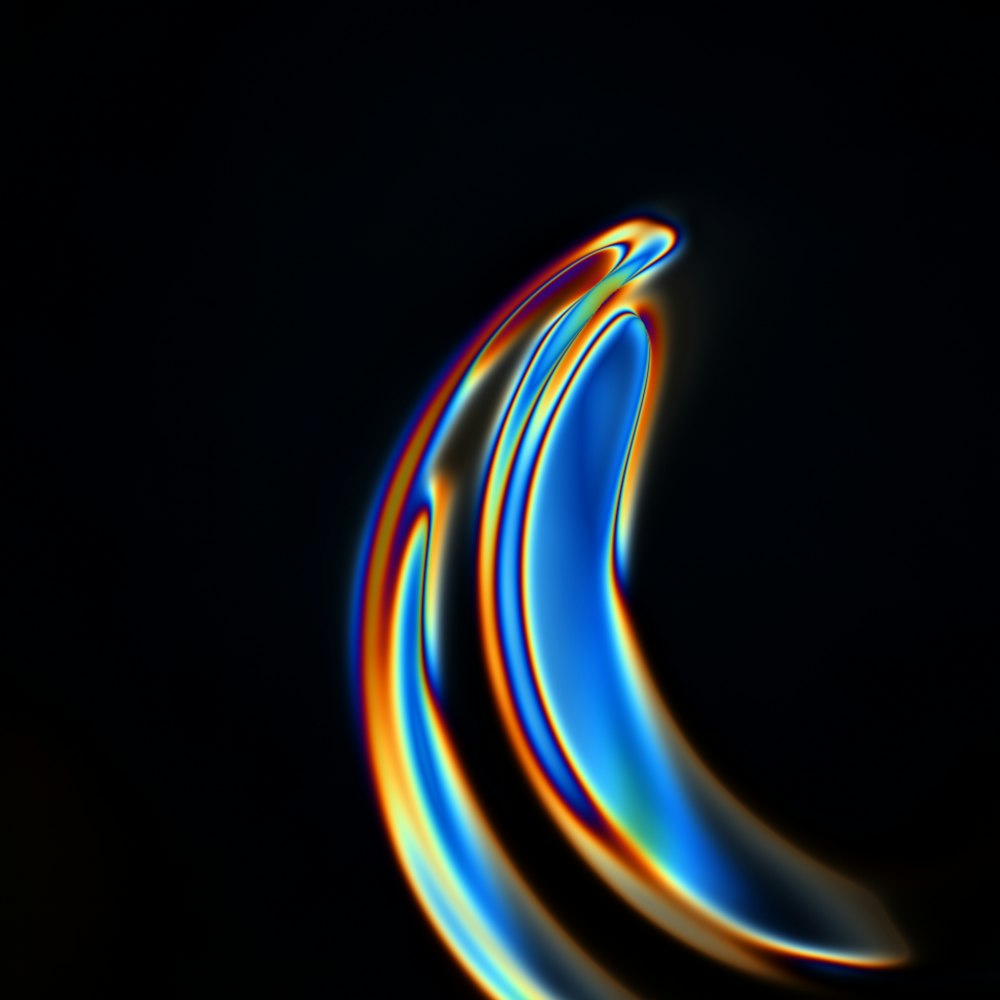 a blue and orange swirl