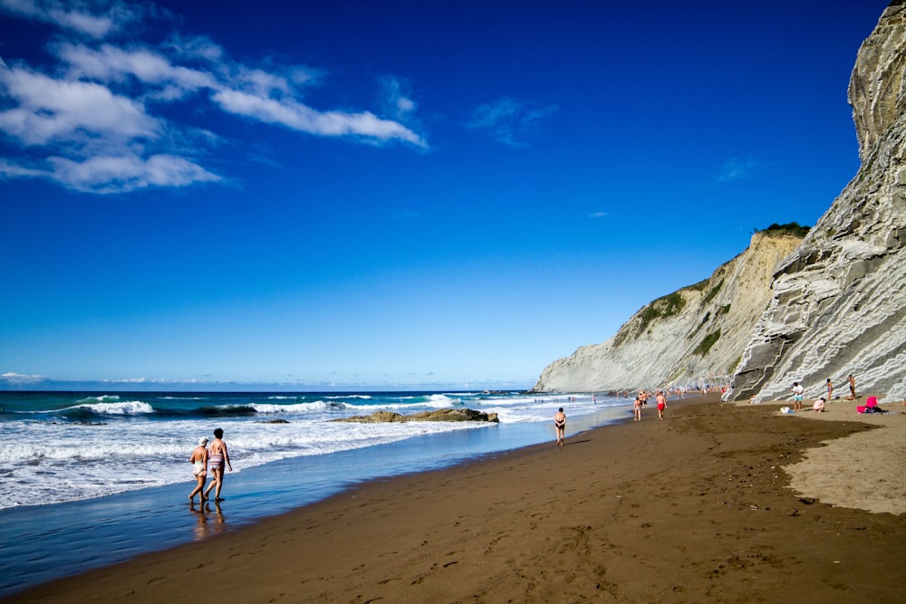 people on a beach