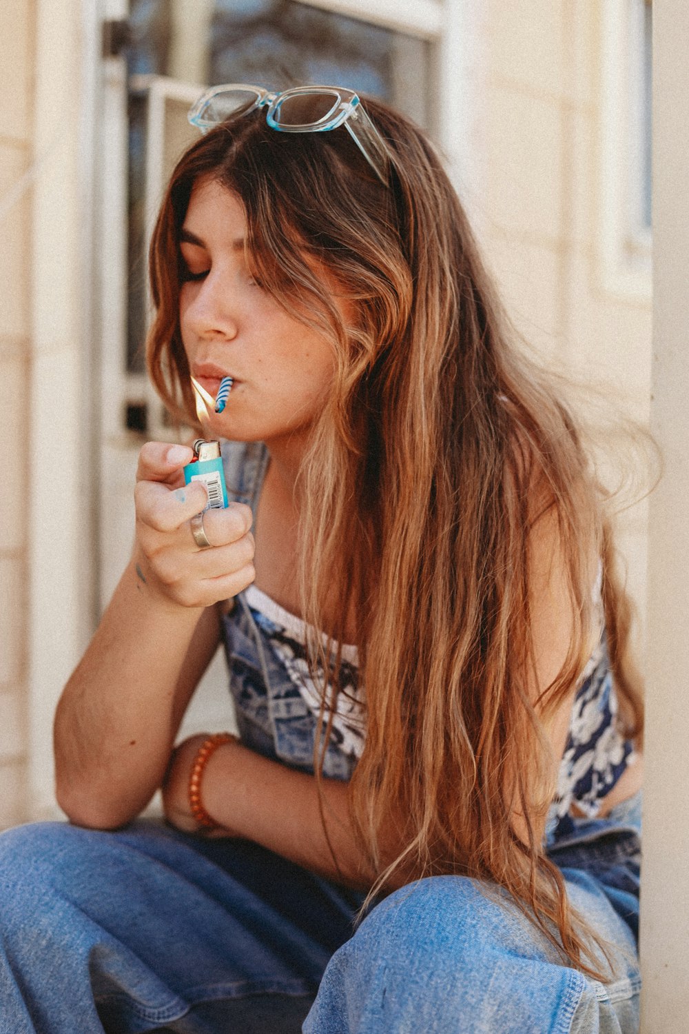 a person brushing the teeth