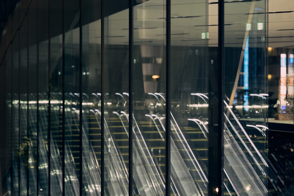 a building with glass walls