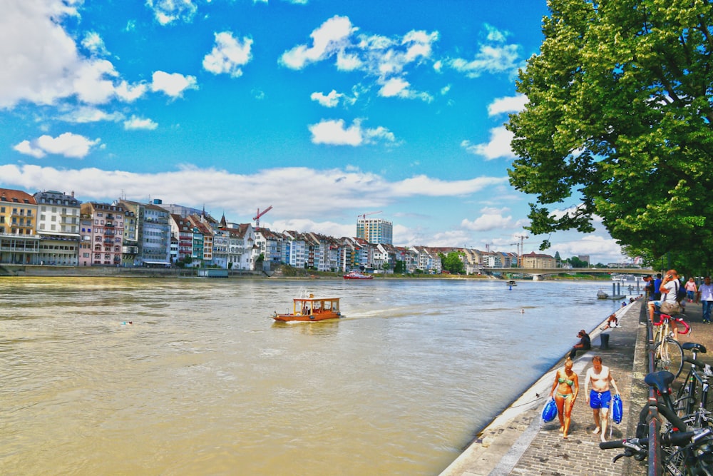 a river with a boat in it