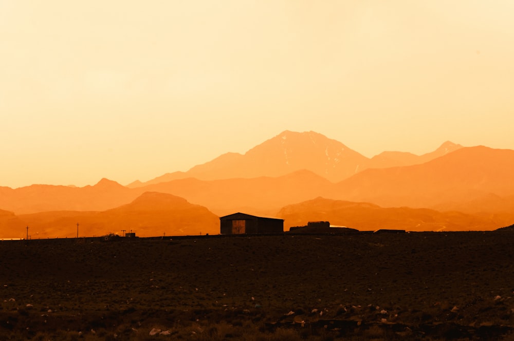 a building in the middle of a desert