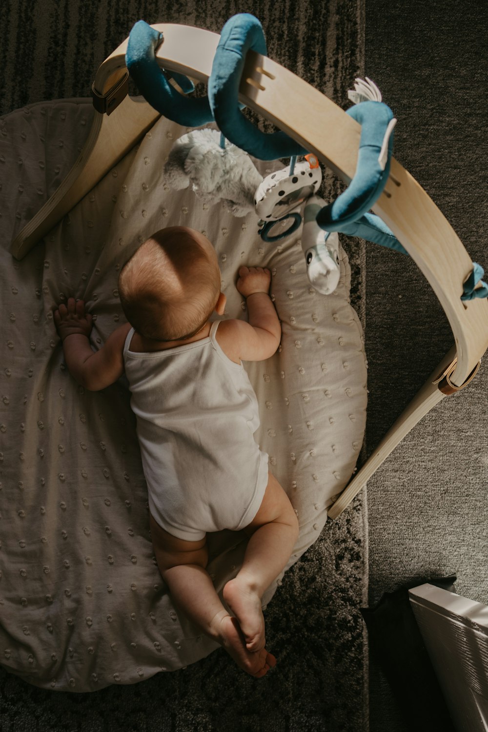 a baby in a hammock