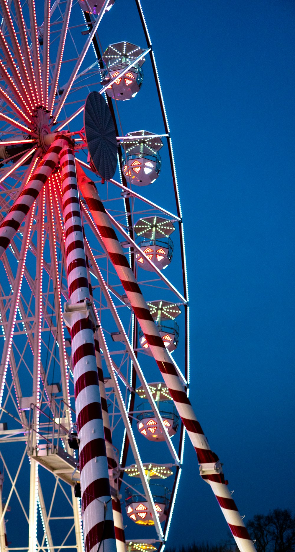 a ferris wheel with lights