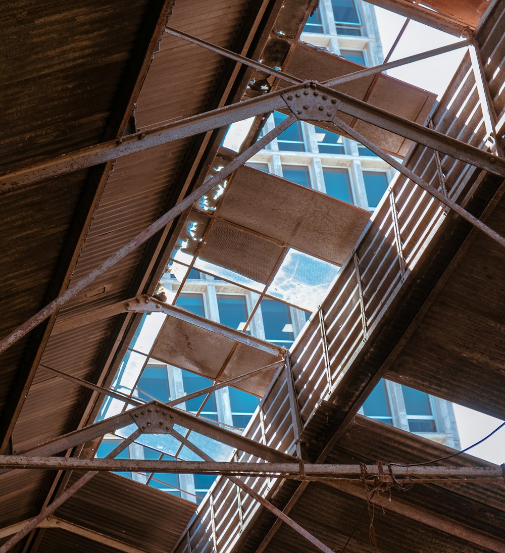 a wooden structure with windows