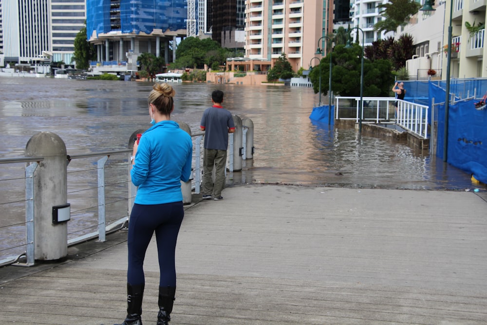 a person standing on a dock