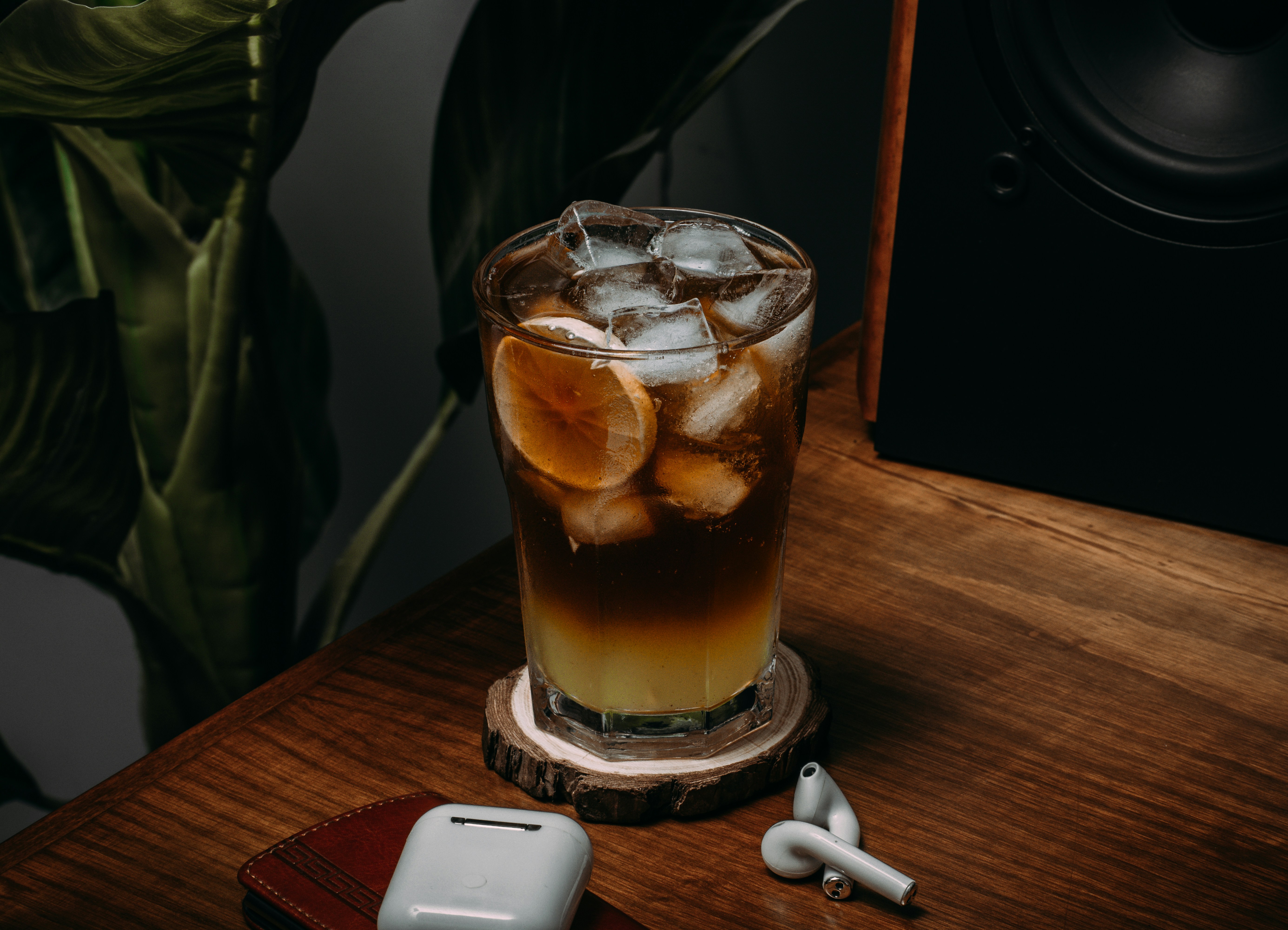 a glass of beer on a table