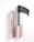 A pink and black mascara tube is displayed with its brush applicator extended, showcasing the brand name 'Lash Paradise' prominently on the tube. The overall look is sleek and elegant with a focus on the product's design.