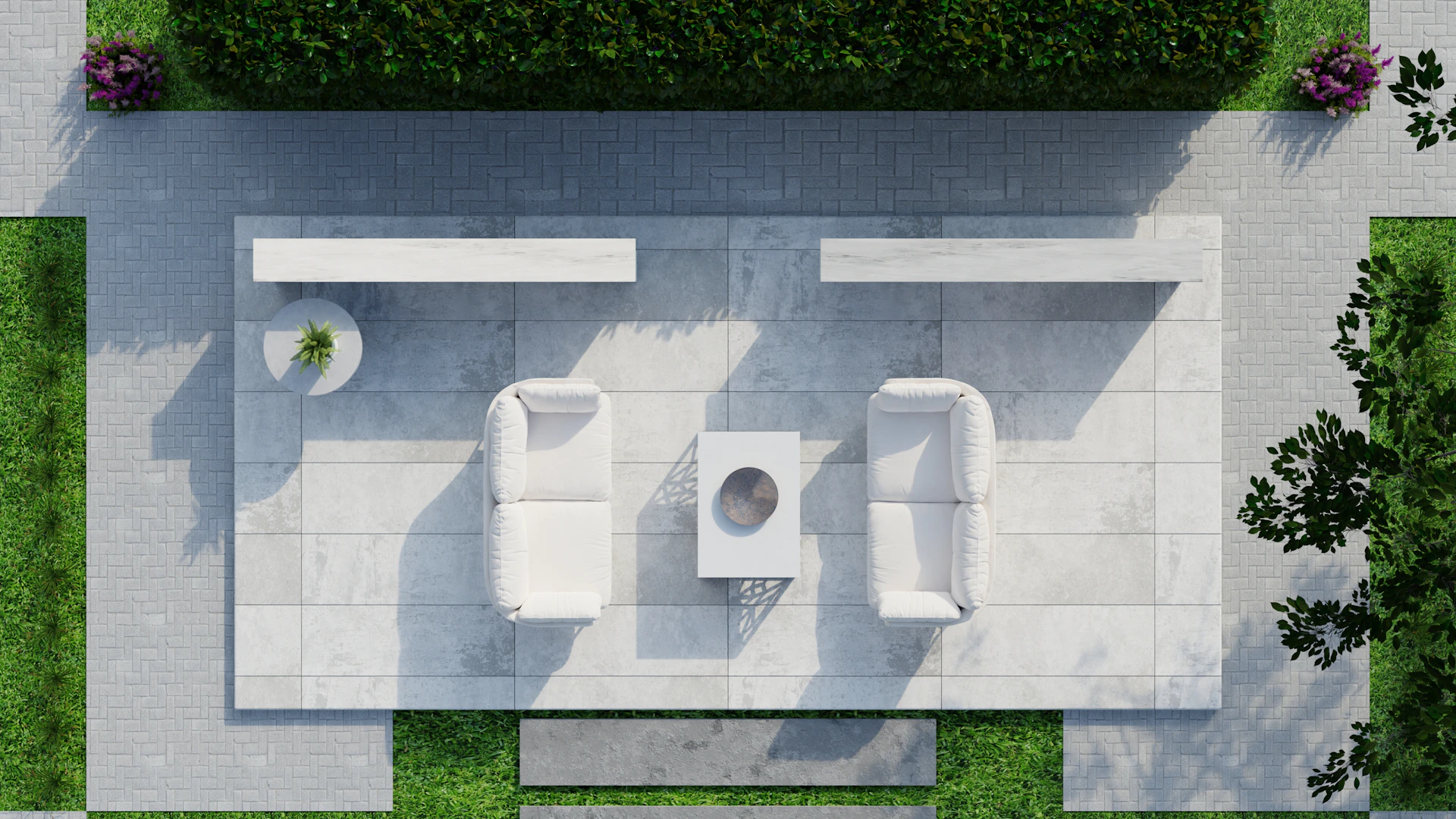 a stone wall with a hole in it