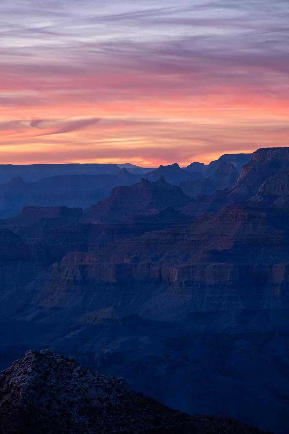 a canyon with a sunset