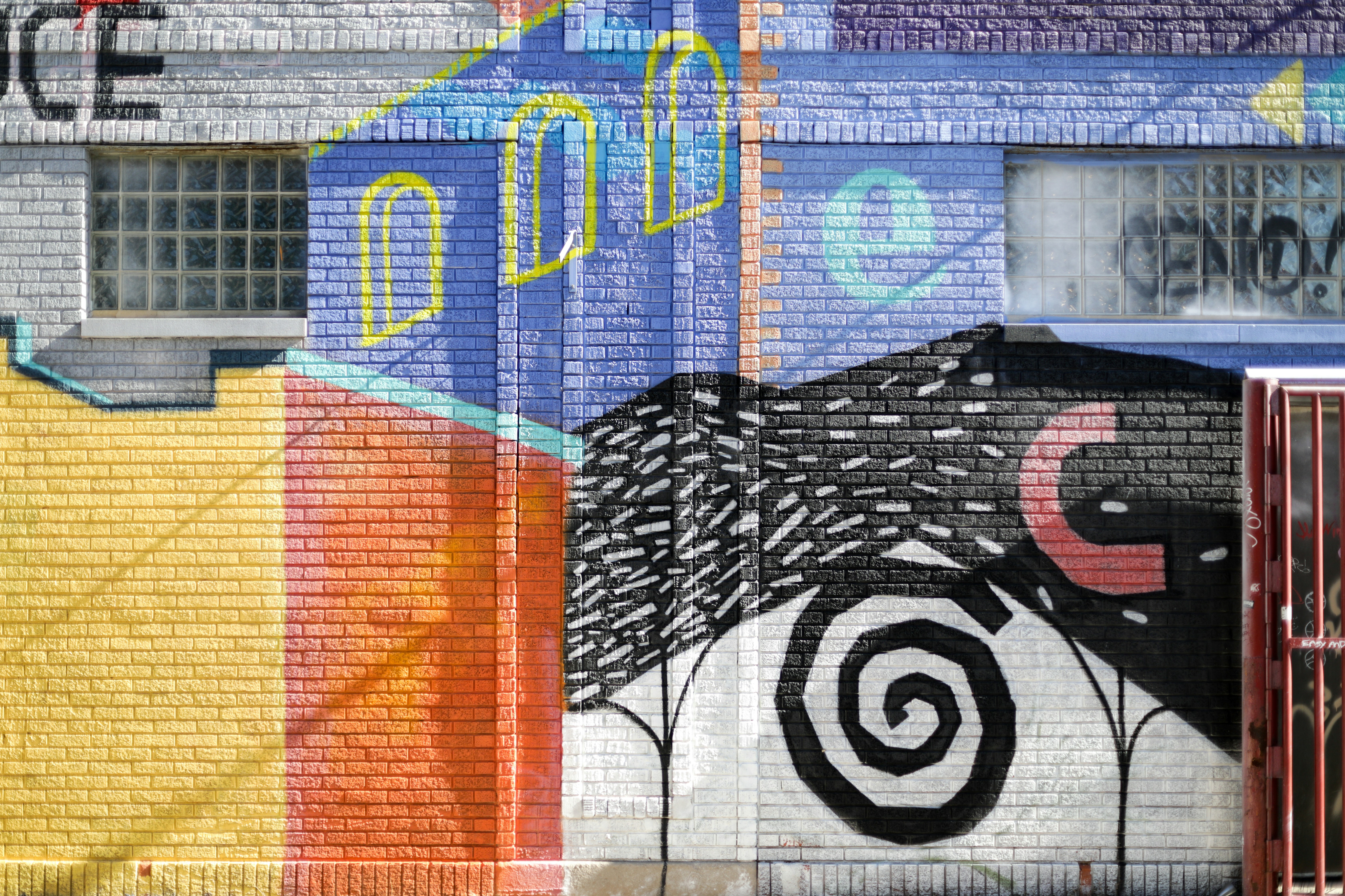 a wall with graffiti